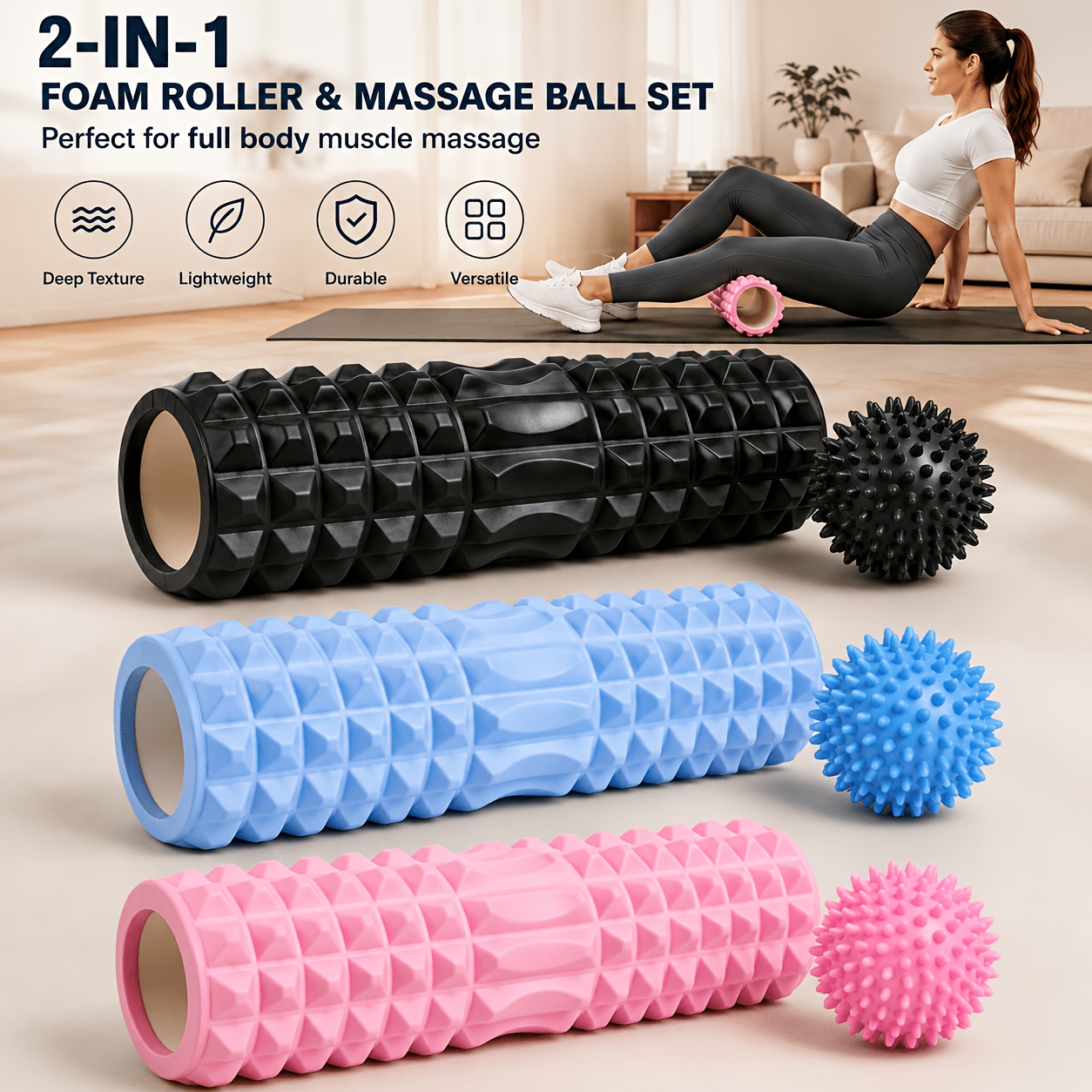 Acupressure Ball Set - 2 adet Tam Vücut Masaj Seti,