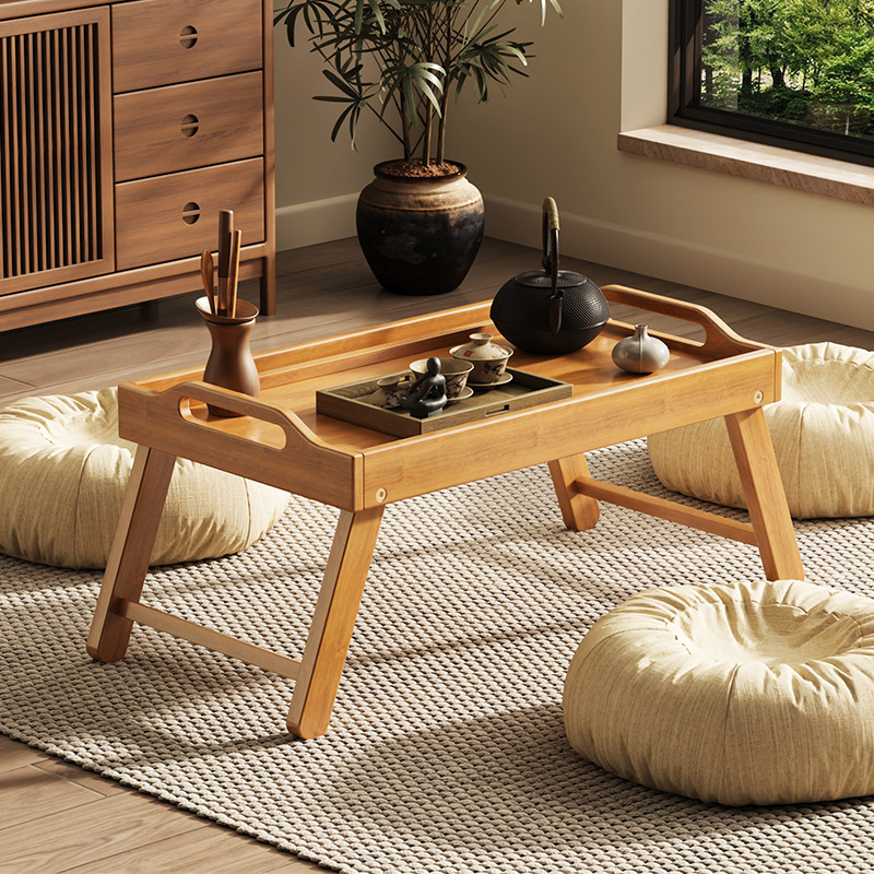 Inversion Table Fold - Taşınabilir Bambu Kahvaltı Masası Yatak Tepsisi