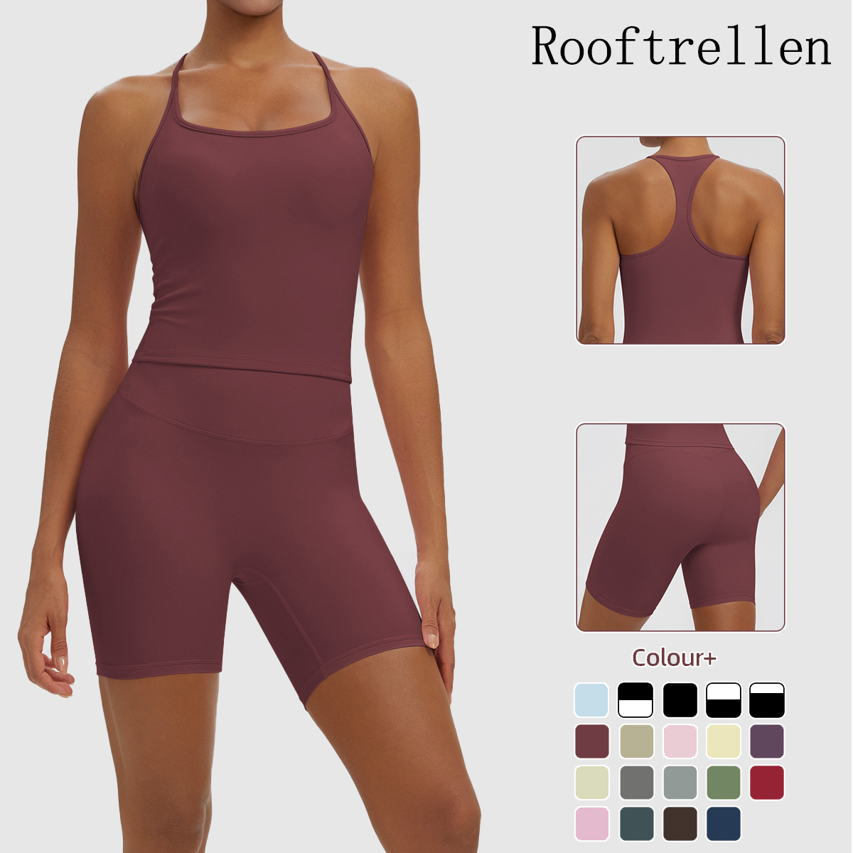Rooftrellen 2 Parça Seksi Düz  - Pilates Yoga Jacket incelemesi ve fiyatı
